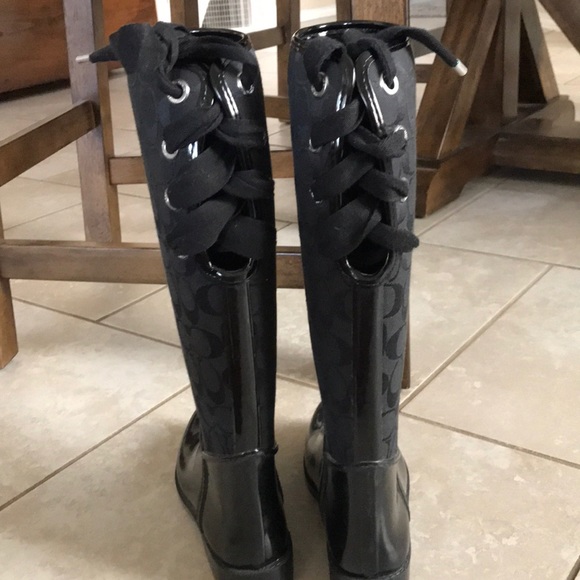 Coach Rain Boots size 6 - Picture 3 of 5